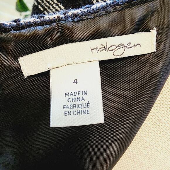HALOGEN STRIPE SLEEVELESS BLACK / GRAY DRESS SIZE 4 - Picture 4 of 7